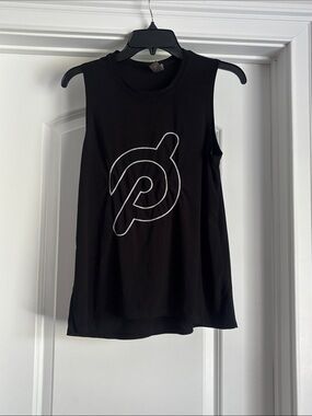 PRISM Pelaton Black Muscle Tee with White Logo